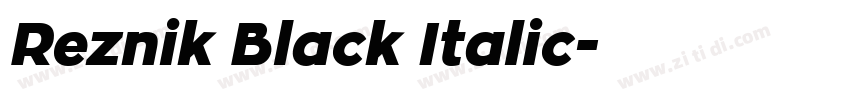 Reznik Black Italic字体转换